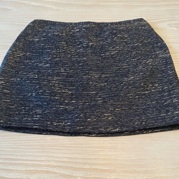 Madewell Courtyard Skirt Blue Tweed 8 - Picture 5 of 16